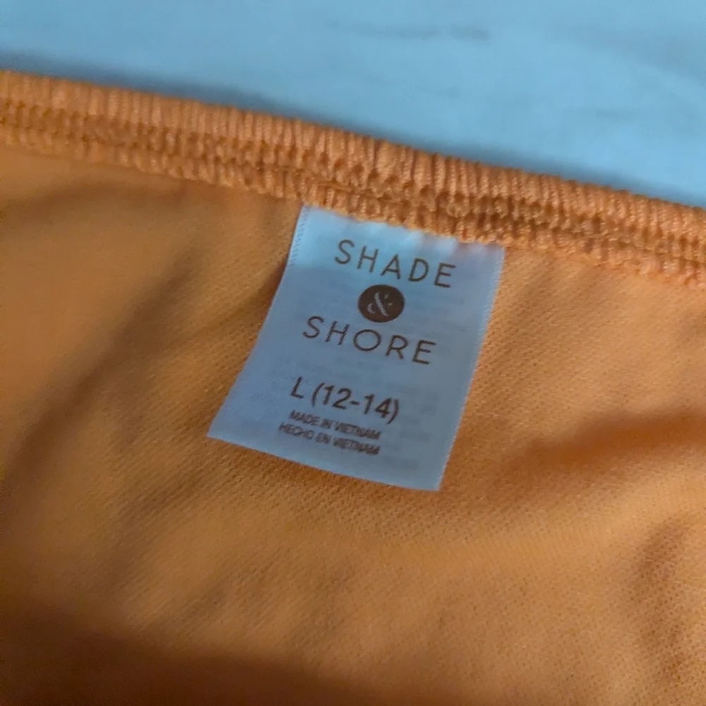 Shade And Shore Low Rise Cheeky Orange Bikini Bottoms Size L
